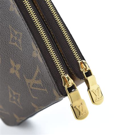 lv double zip pochette monogram|louis vuitton double zip wallet.